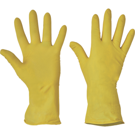 Gloves latex yellow