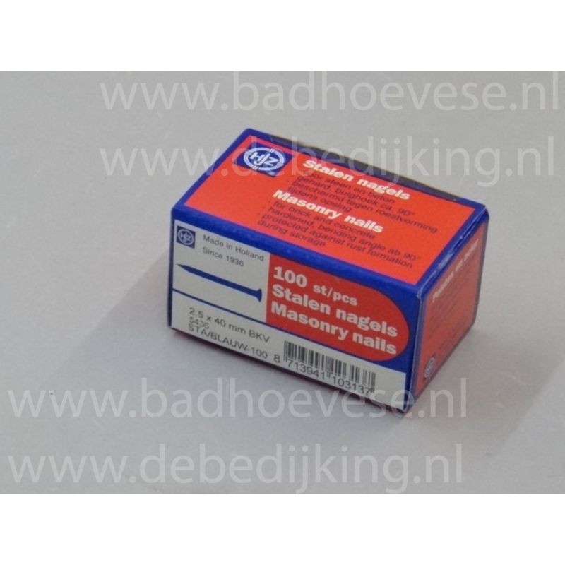 HJZ  Nagel   2.5 x 40  BVK  Staal