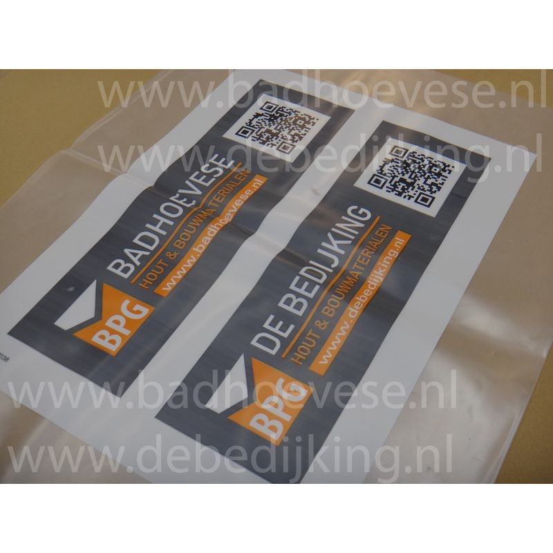 plastic zak          60 x 80 cm