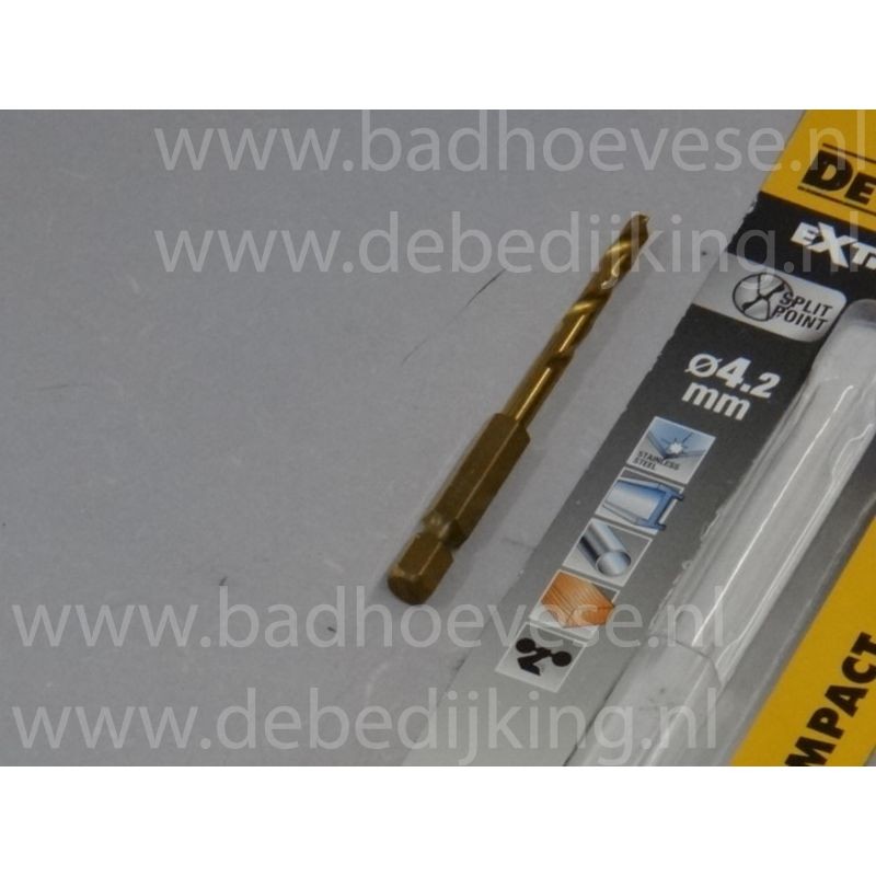 Impact titanium metaalboor  4,2 mm