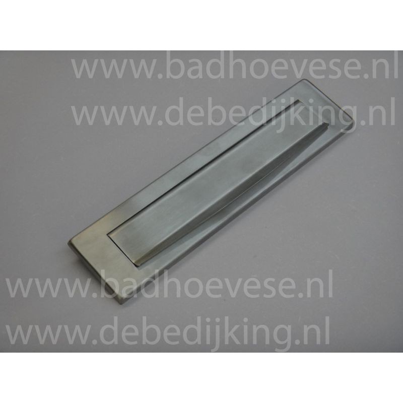 Briefplaat Recht   RVS