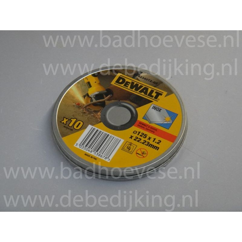 DeWalt Doorslijpschijf inox