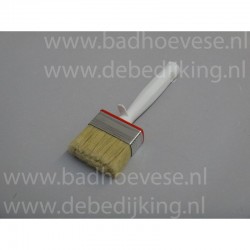 Blokkwast wit haar  3 x 7 cm
