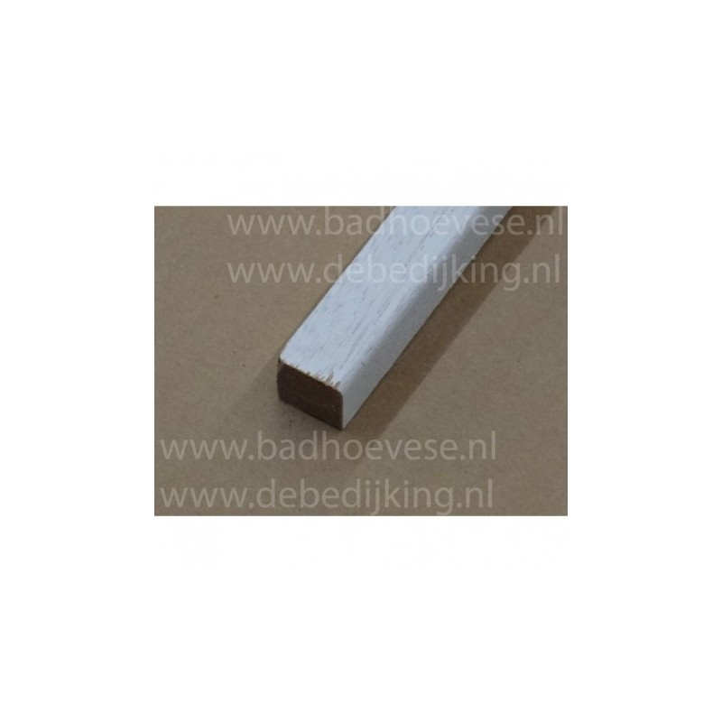 Meranti glaslat 17x20  mm,  wit