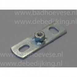 Muurplaat met moer binnendraad M6