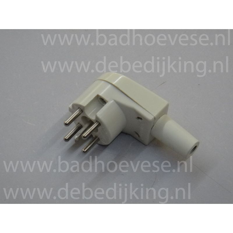 Stekker perilex haaks creme