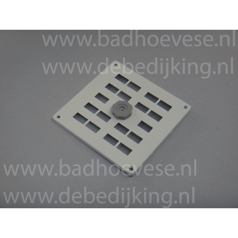 Schuifrooster  160 x 160 mm  wit