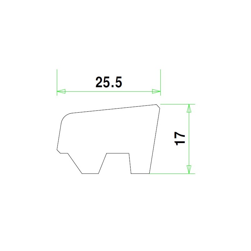 Meranti glazing bar ventilation 17x25