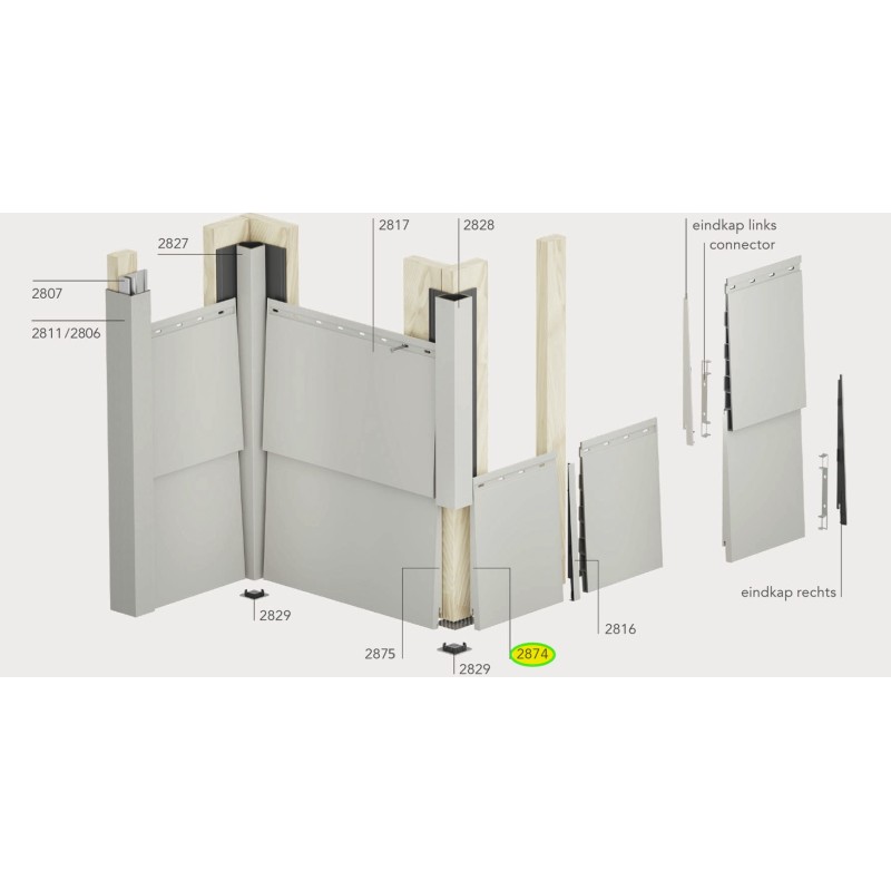 Keralit end cap left, 5 pcs