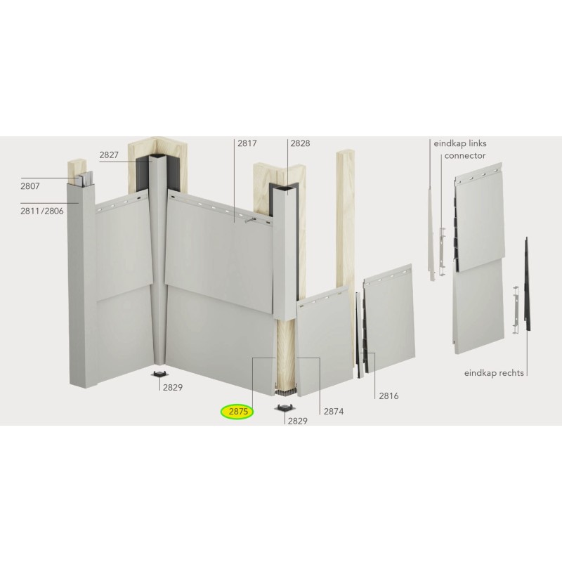 Keralit end cap right, 5 pcs