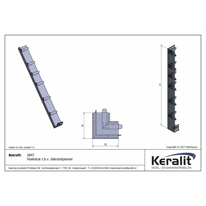 Keralit external corner piece
