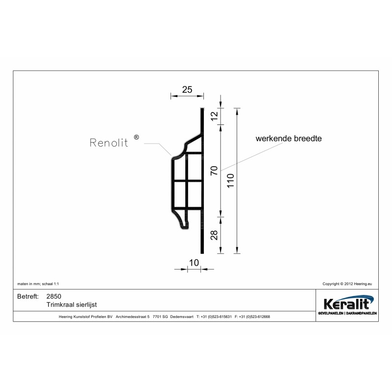 Keralit trim/bead trim