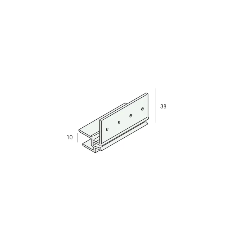 Keralit montageprofiel 10 mm Keralit montageprofiel 10 mm