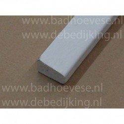 Meranti glaslat 15x33  mm, wit