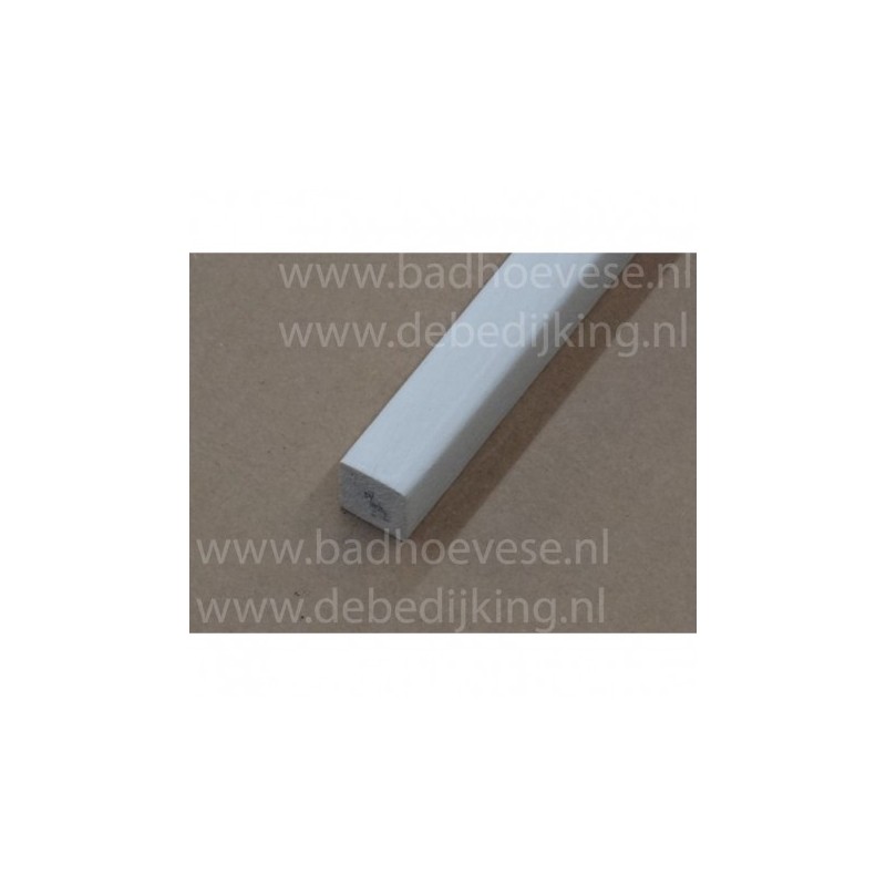 Meranti glaslat 17x17  mm,  wit