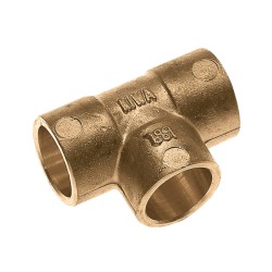 Messing soldeer t-stuk