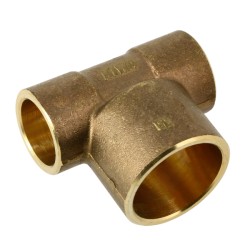 Messing soldeer t-stuk verloop