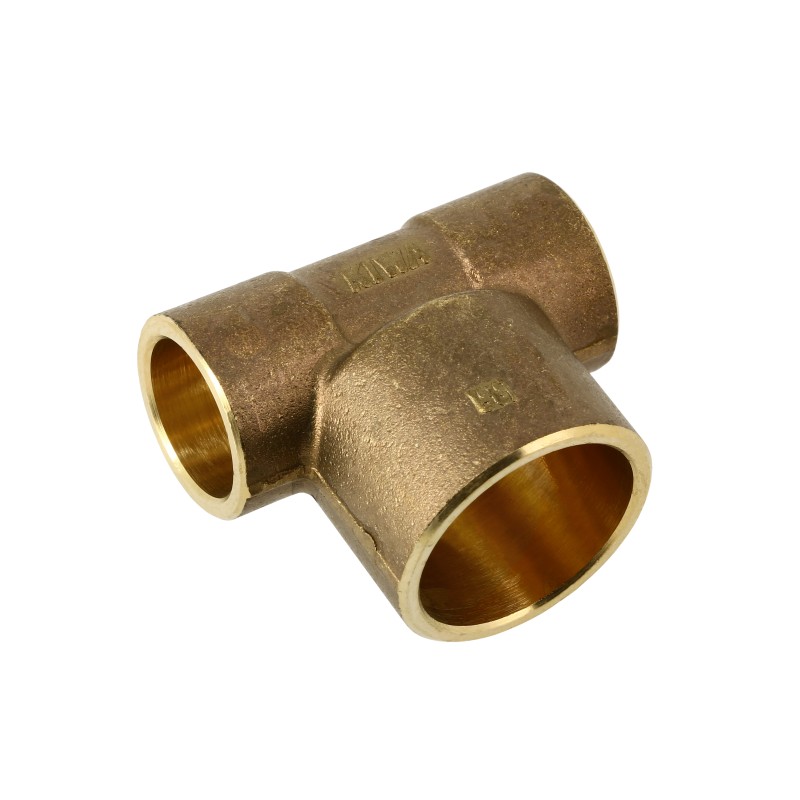 Messing soldeer t-stuk verloop