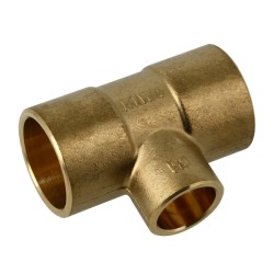 Messing soldeer t-stuk verloop