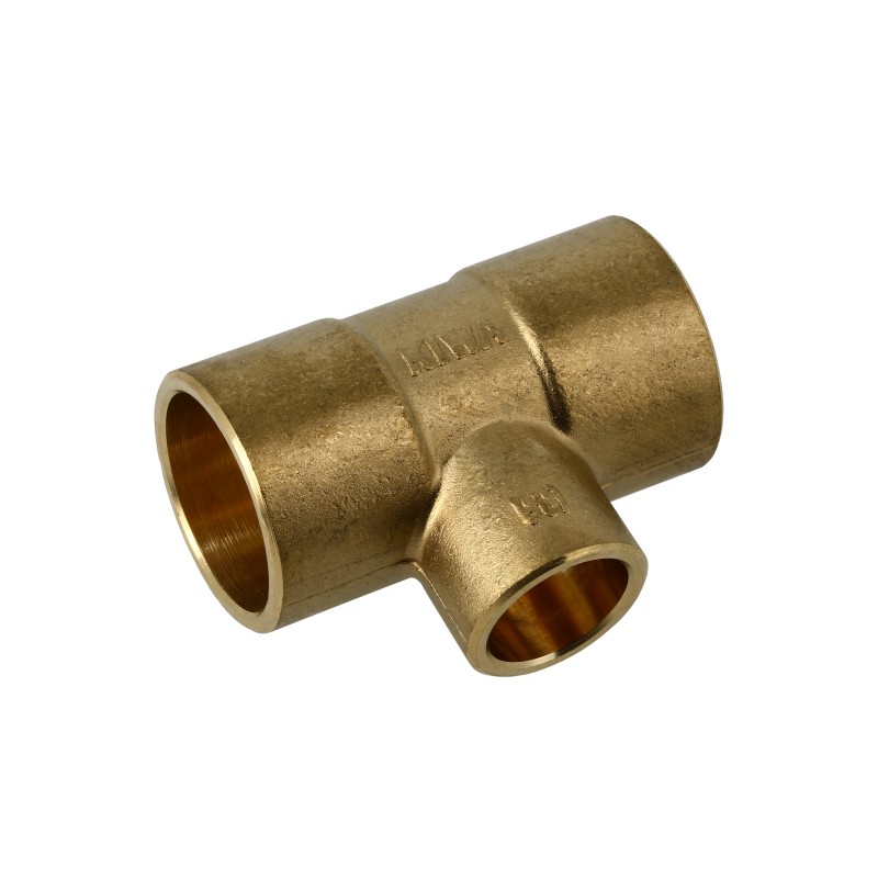 Messing soldeer t-stuk verloop