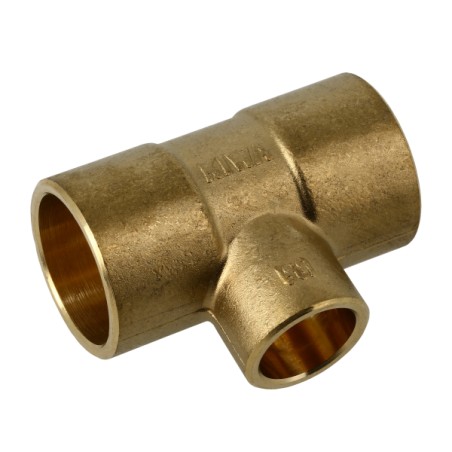 Messing soldeer t-stuk verloop