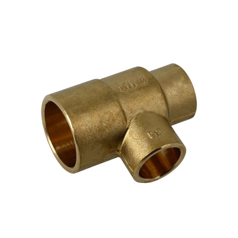 Messing soldeer t-stuk verloop