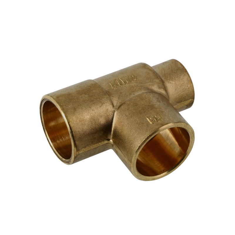 Messing soldeer t-stuk verloop