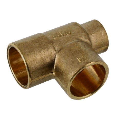 Messing soldeer t-stuk verloop