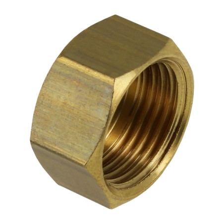 Messing eindkap  1/2 inch bi