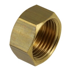 Messing eindkap  3/4 inch bi