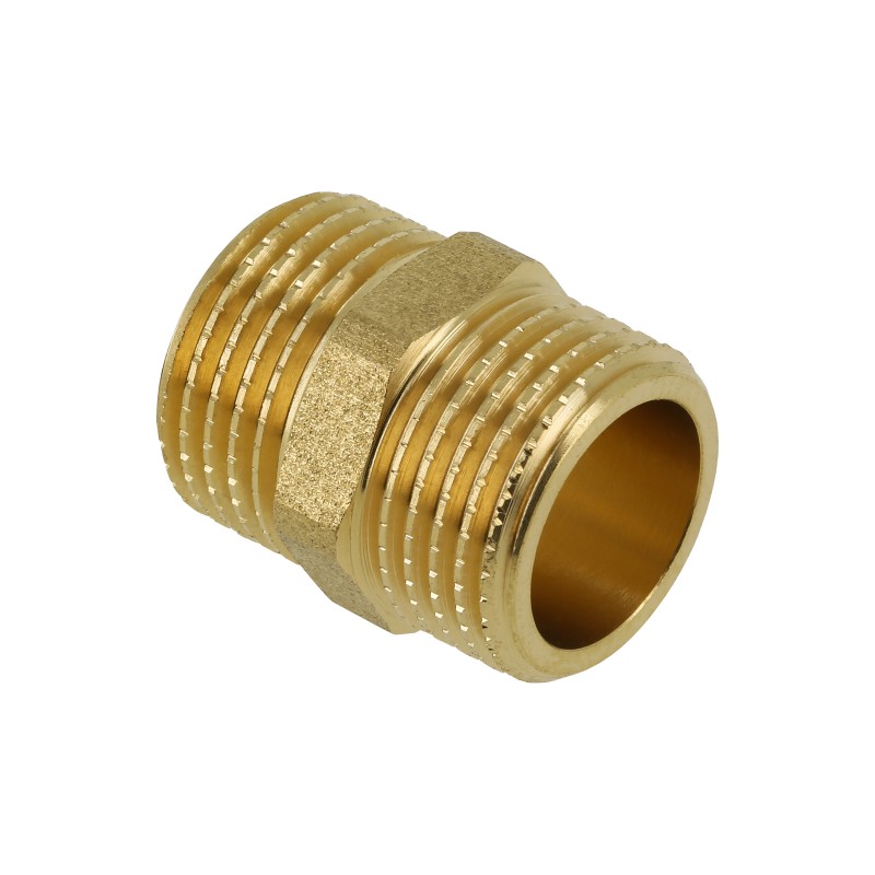 Messing nippel dubbel