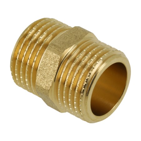 Messing nippel dubbel