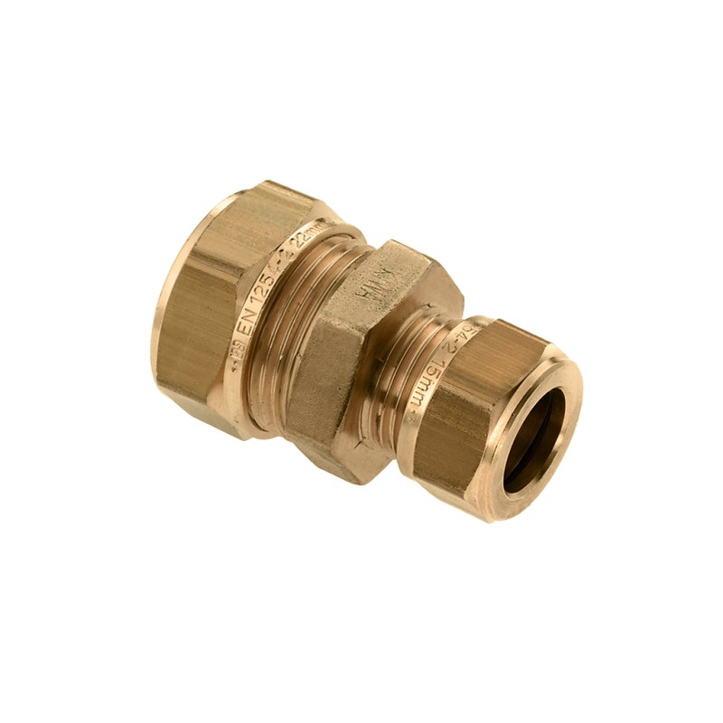 Messing knelkoppeling verlopend