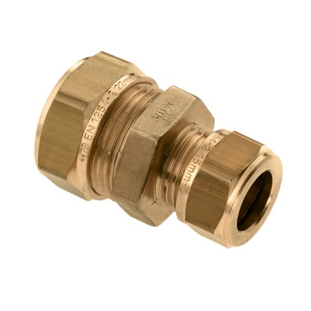 Messing knelkoppeling verlopend