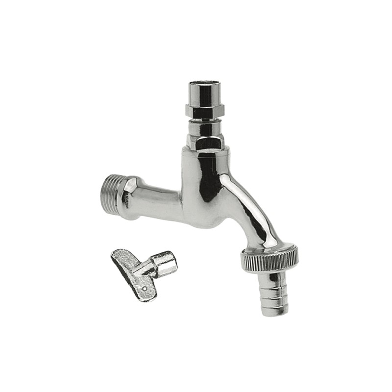 Tapkraan met sleutel en slangwartel