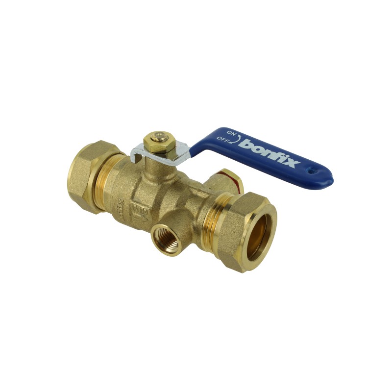 Kogelstopkraan  m. plugstop 22mm