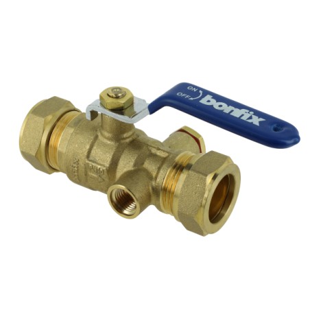 Kogelstopkraan  m. plugstop 22mm