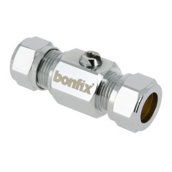 Kogelafsluiter recht knel 15 mm