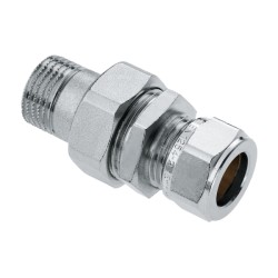 Nikkel knel radiatorkoppeling recht