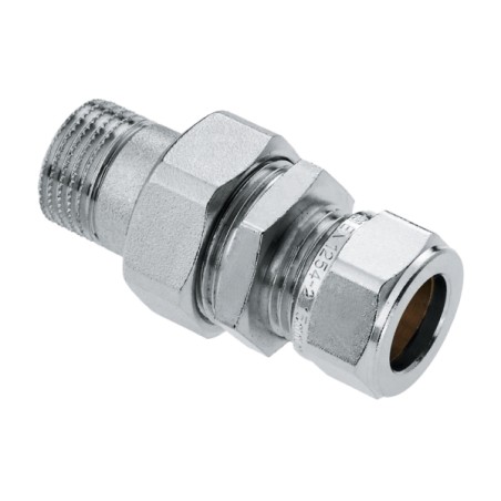 Nikkel knel radiatorkoppeling recht