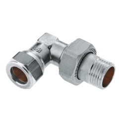 Nikkel knel radiatorkoppeling haaks