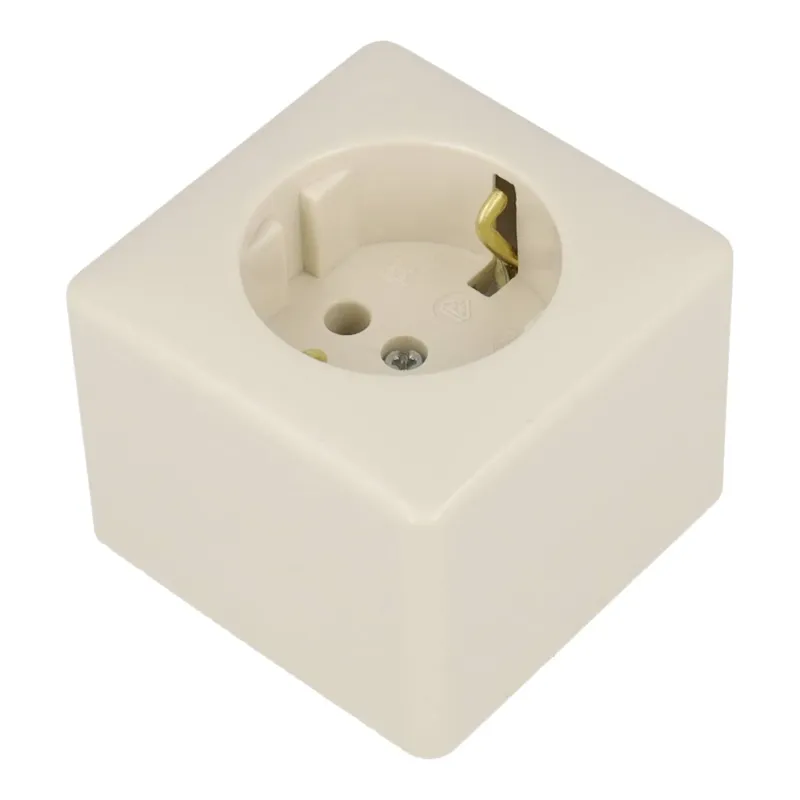 Opbouw wandcontactdoos enkel