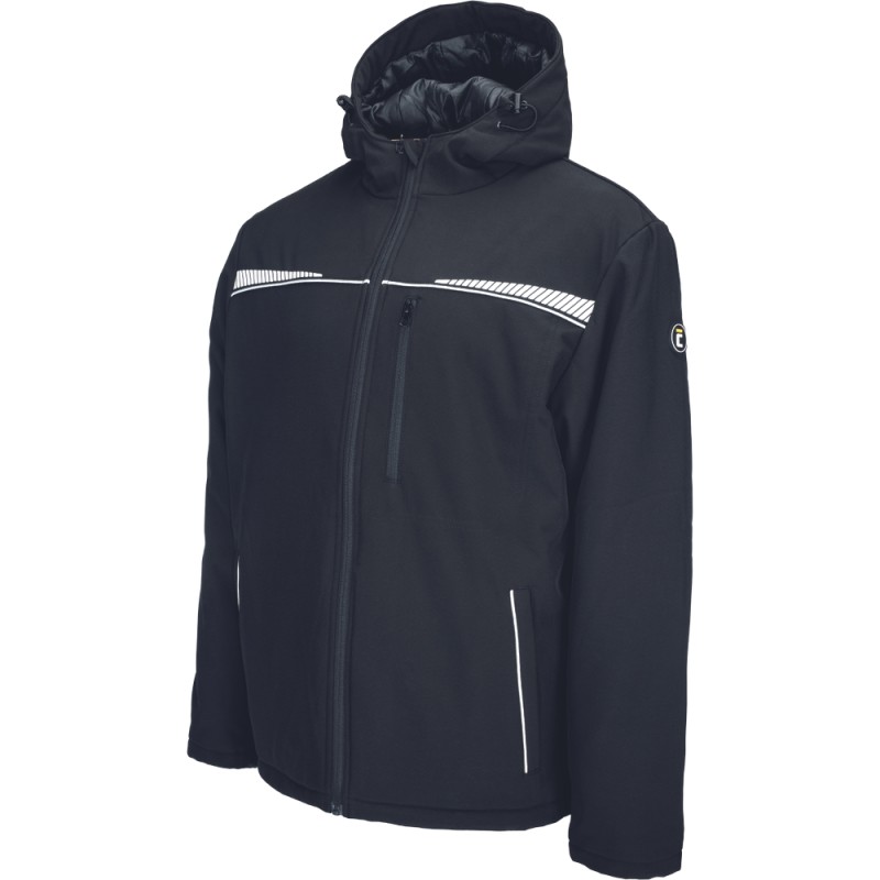 Emerton winter softshell jacket black