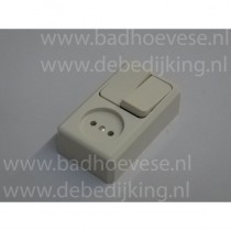 Schakelmateriaal opbouw creme